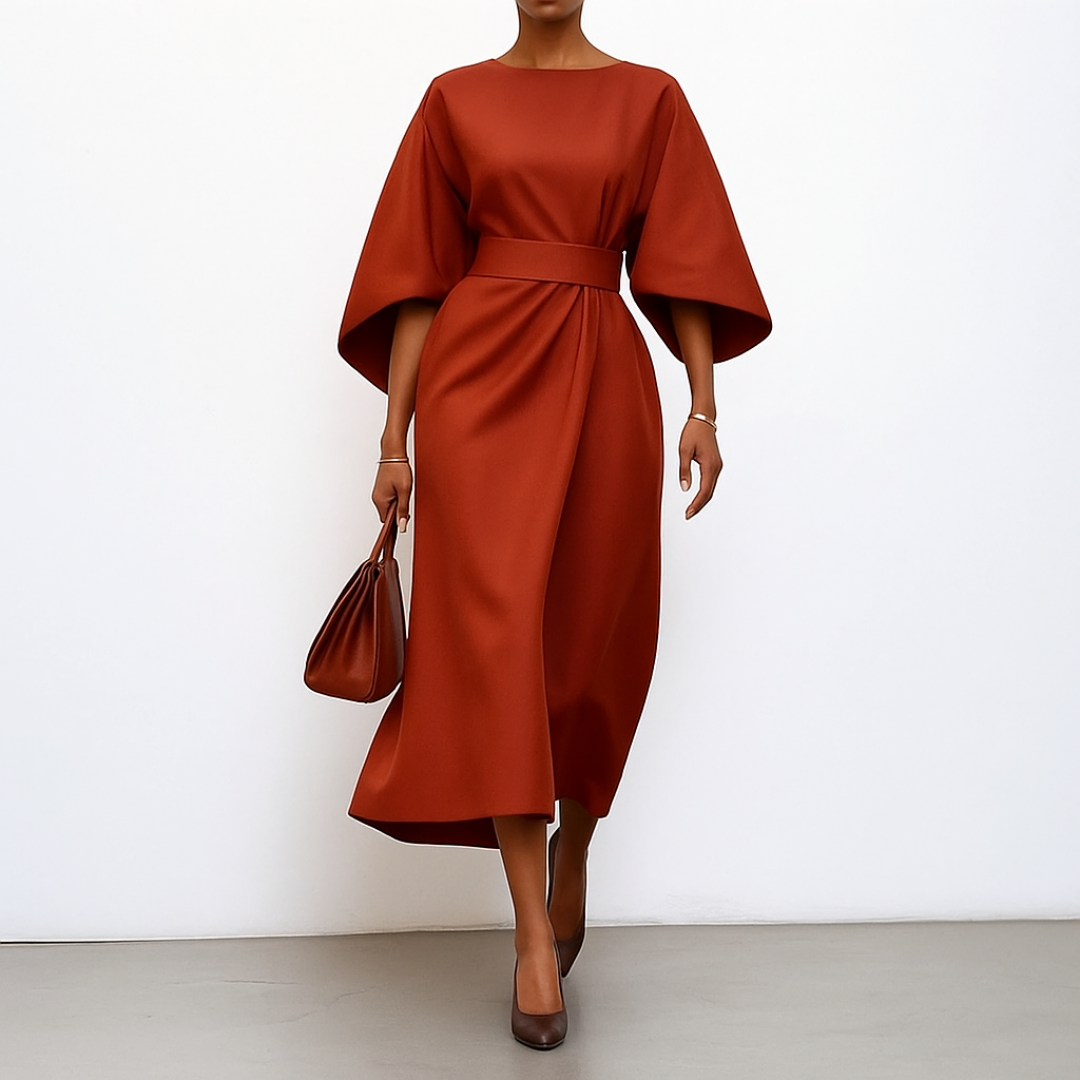 ELDRA | BATWING SLEEVE MAXI DRESS