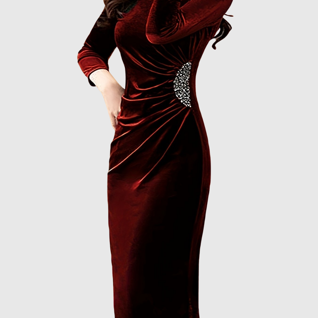 LILLO | SLIT RUCHED DRESS