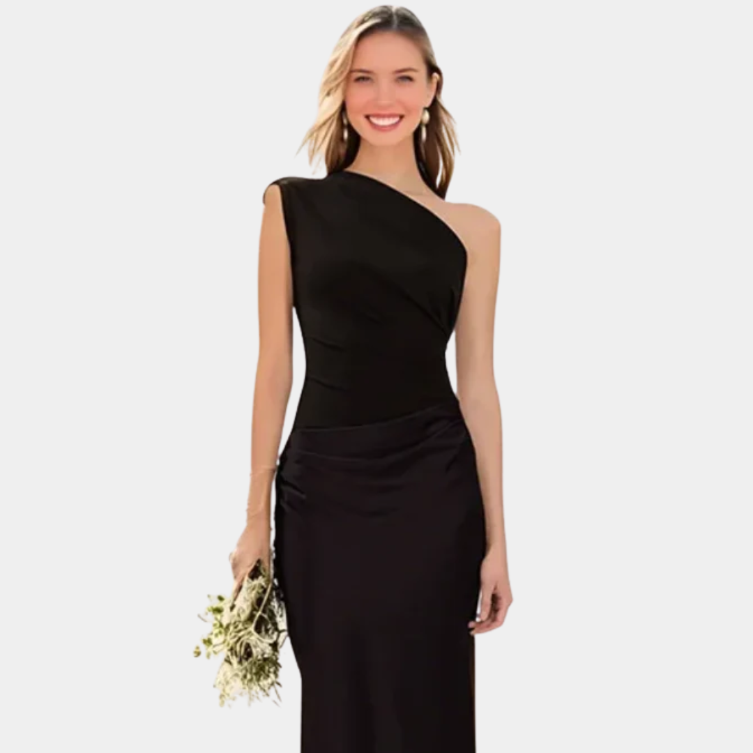 ALEIDA | ONE-SHOULDER MAXI DRESS