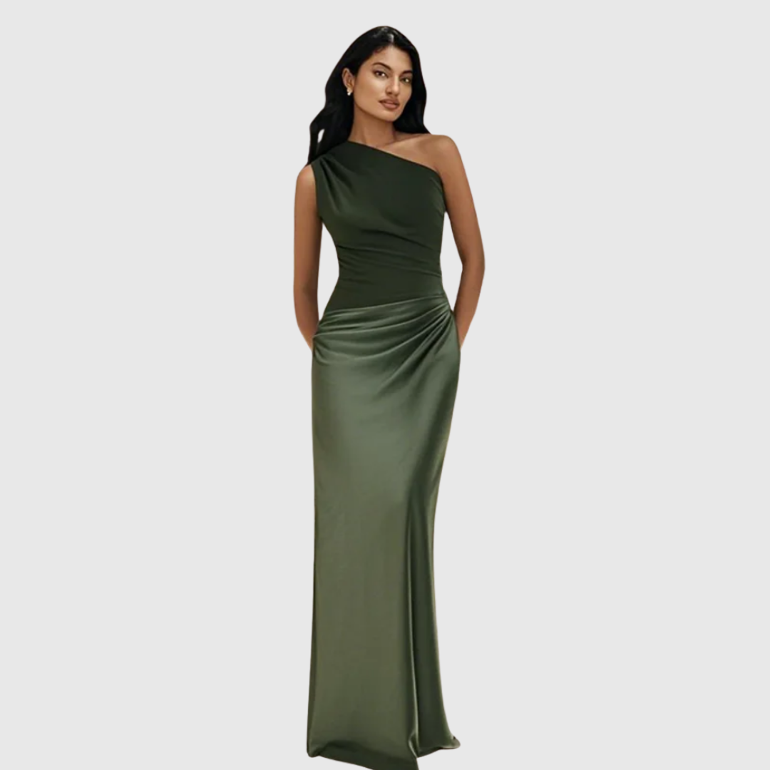 ALEIDA | ONE-SHOULDER MAXI DRESS