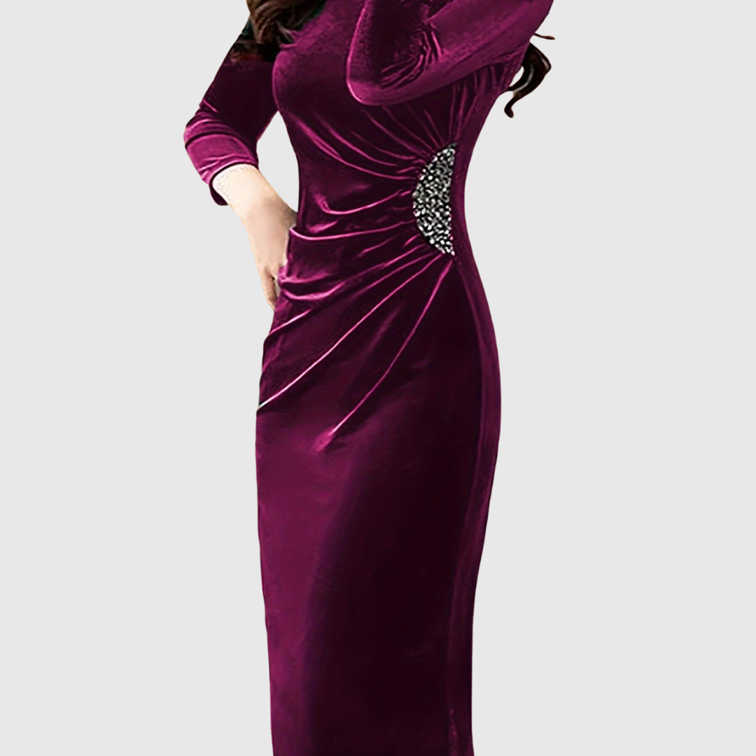 LILLO | SLIT RUCHED DRESS