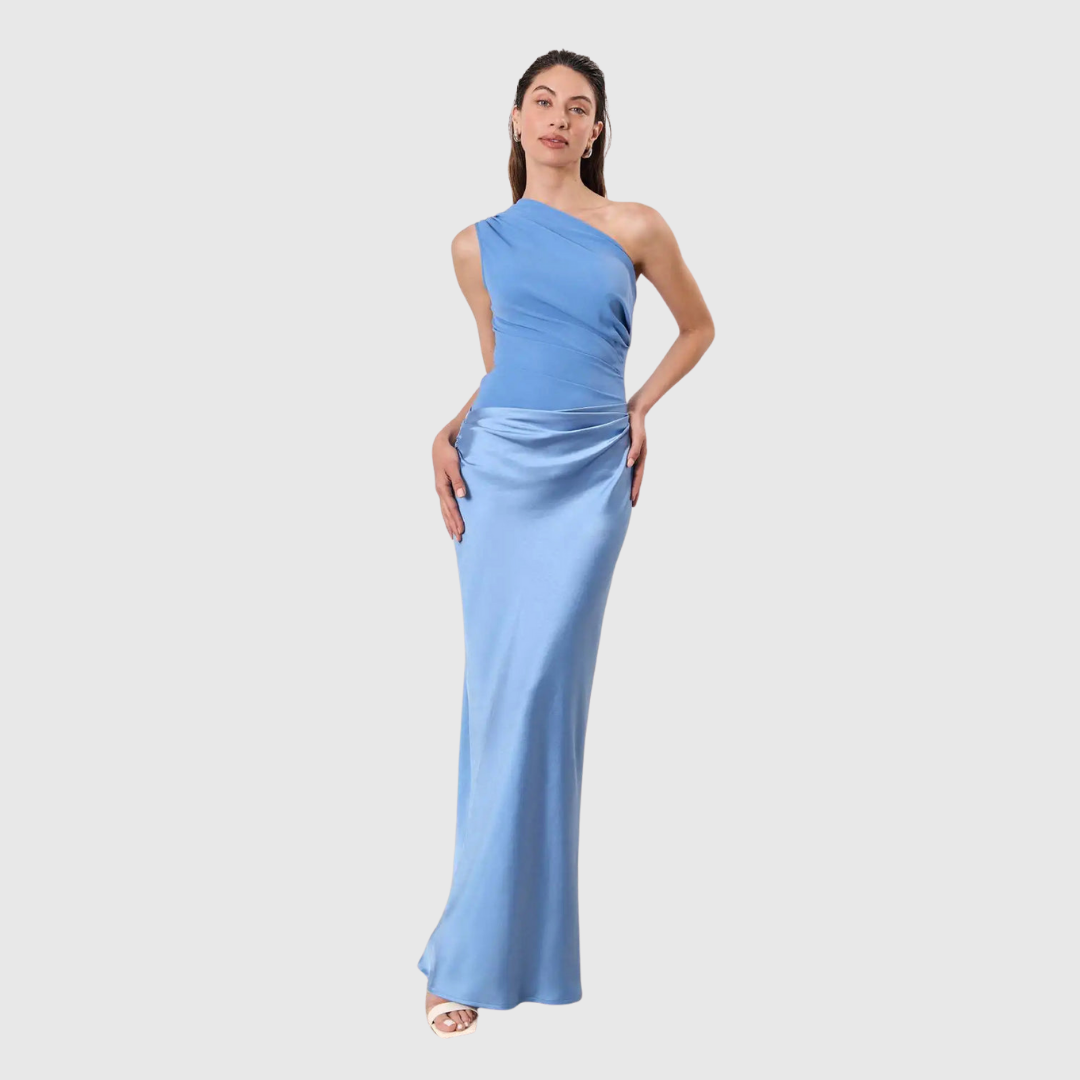 ALEIDA | ONE-SHOULDER MAXI DRESS