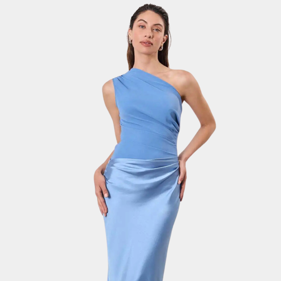 ALEIDA | ONE-SHOULDER MAXI DRESS