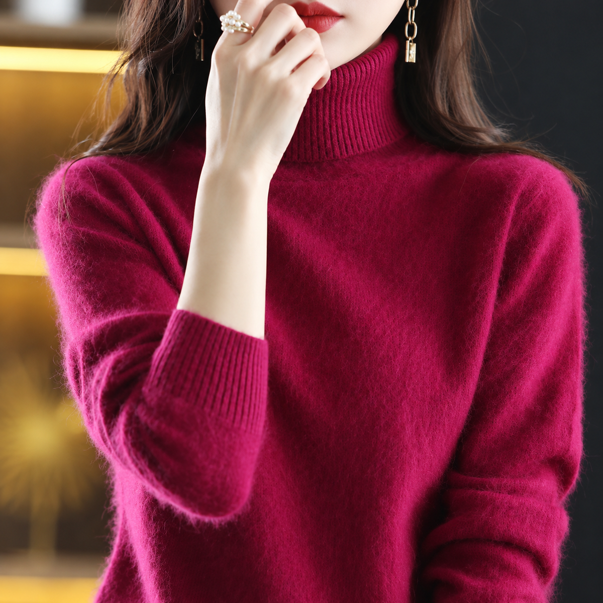 100% Cashmere Turtleneck Jumper