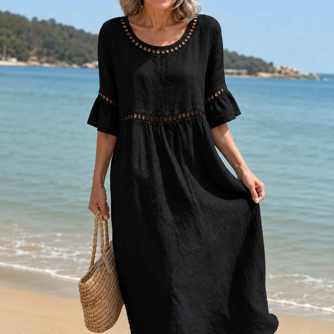 HÉLÈNE | TUMMY-FLATTERING MAXI DRESS
