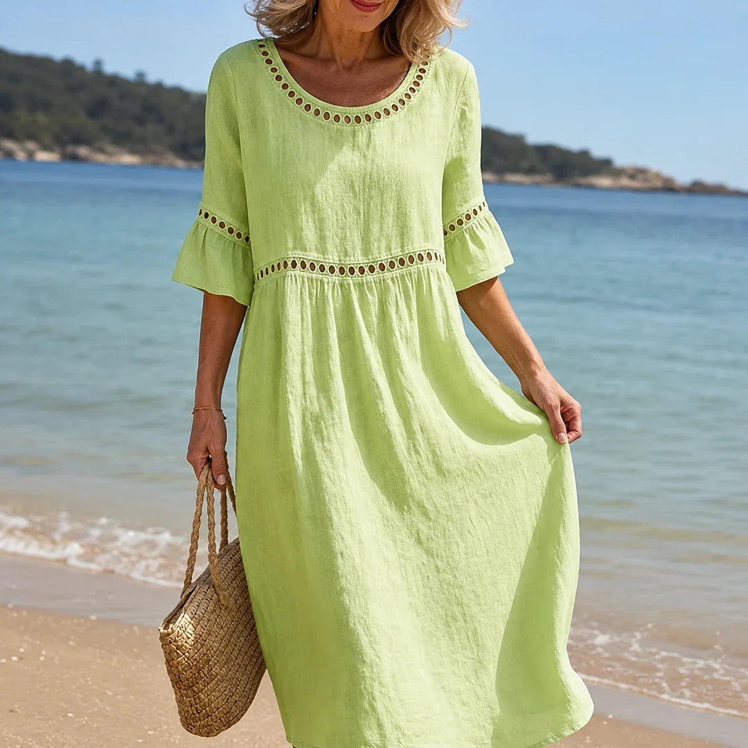 HÉLÈNE | TUMMY-FLATTERING MAXI DRESS