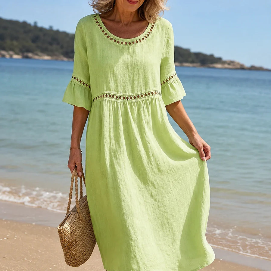 HÉLÈNE | TUMMY-FLATTERING MAXI DRESS