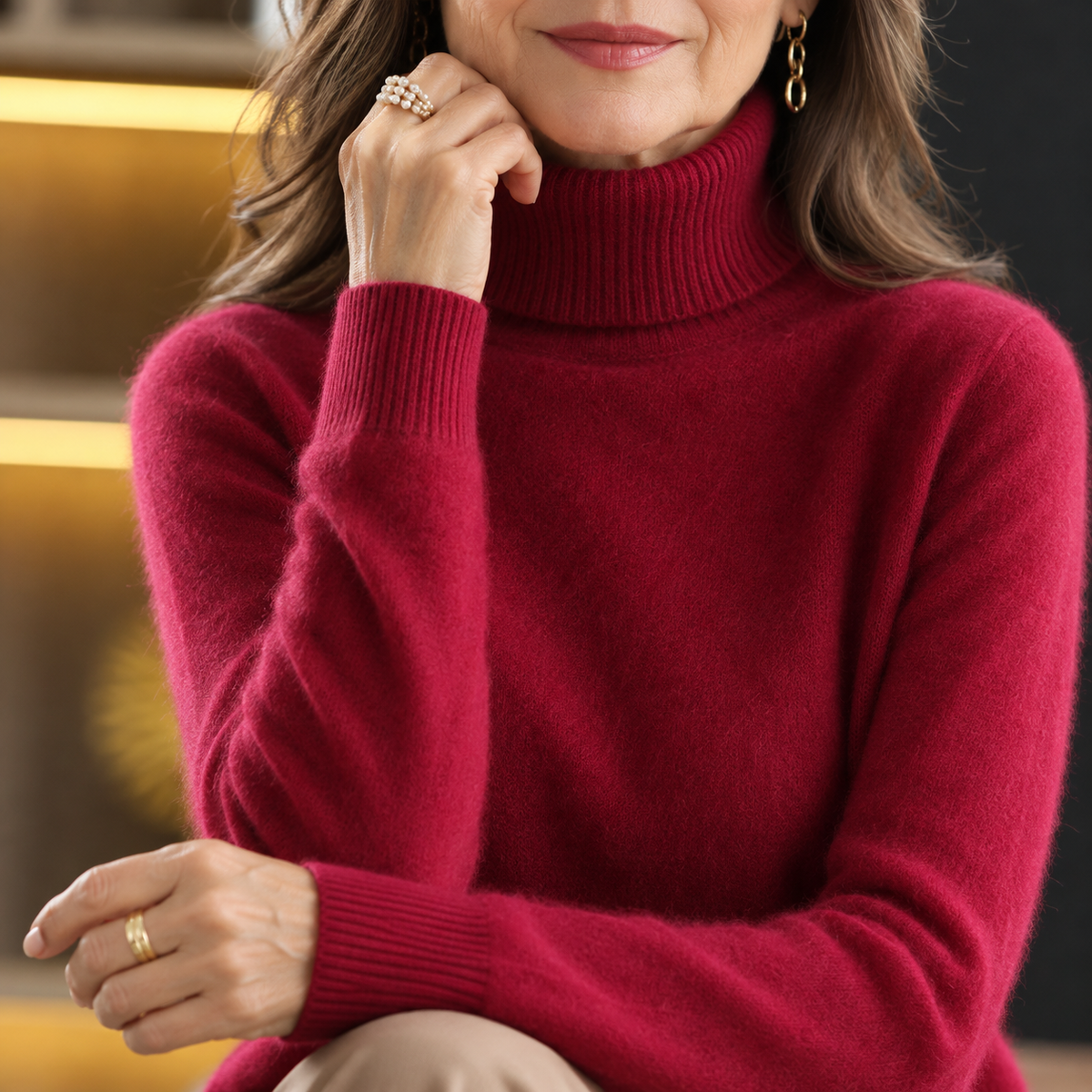 100% Cashmere Turtleneck Jumper