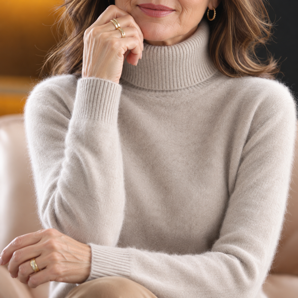 100% Cashmere Turtleneck Jumper