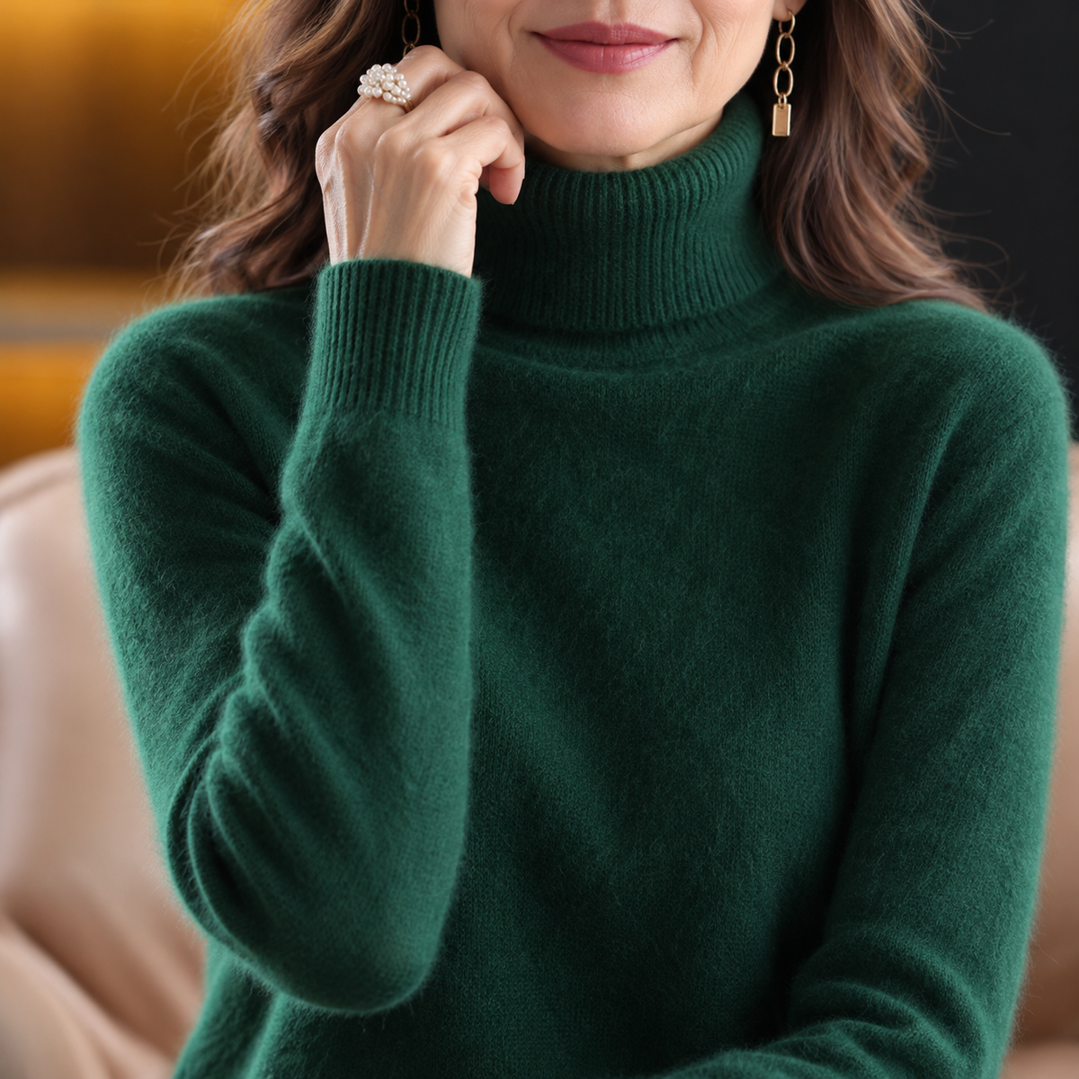 100% Cashmere Turtleneck Jumper