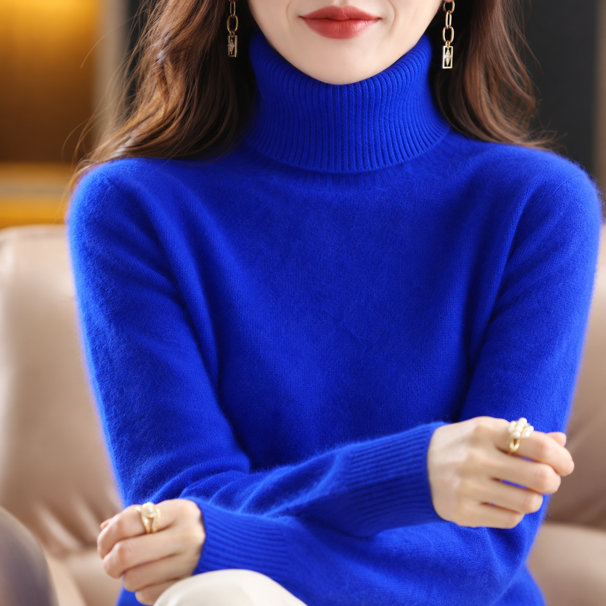 100% Cashmere Turtleneck Jumper