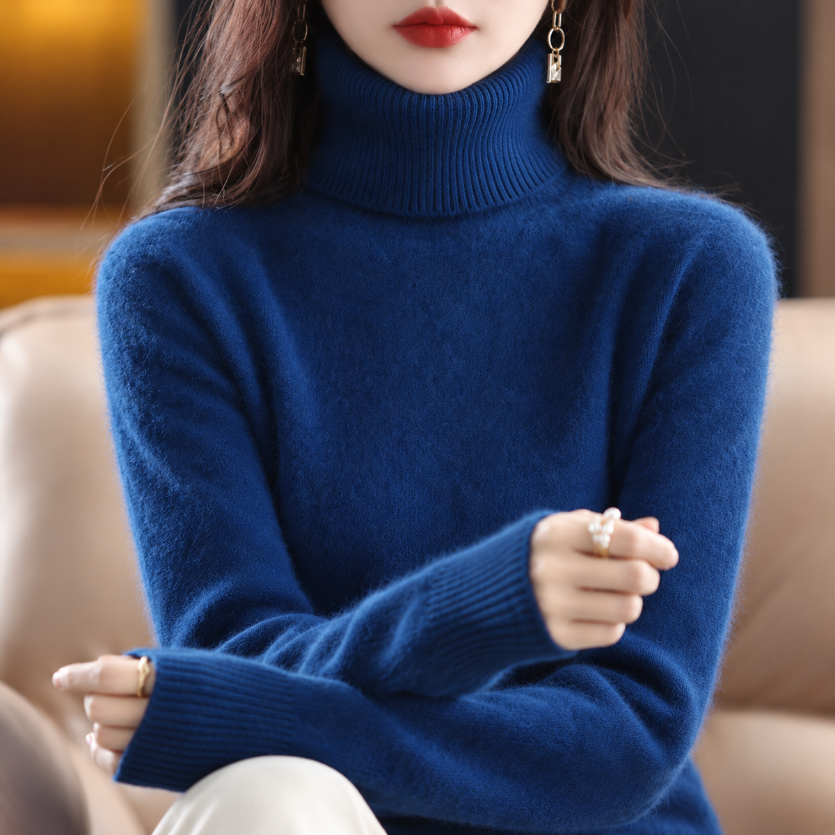 100% Cashmere Turtleneck Jumper