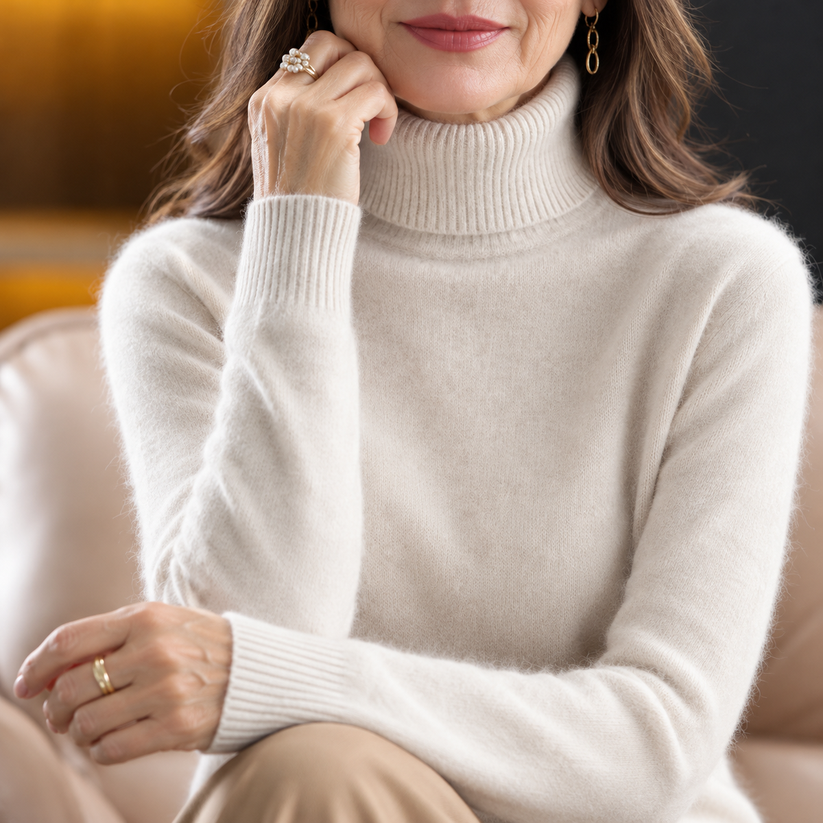 100% Cashmere Turtleneck Jumper