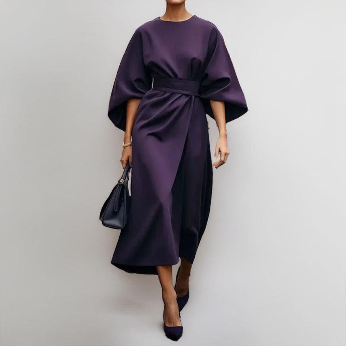 ELDRA | BATWING SLEEVE MAXI DRESS