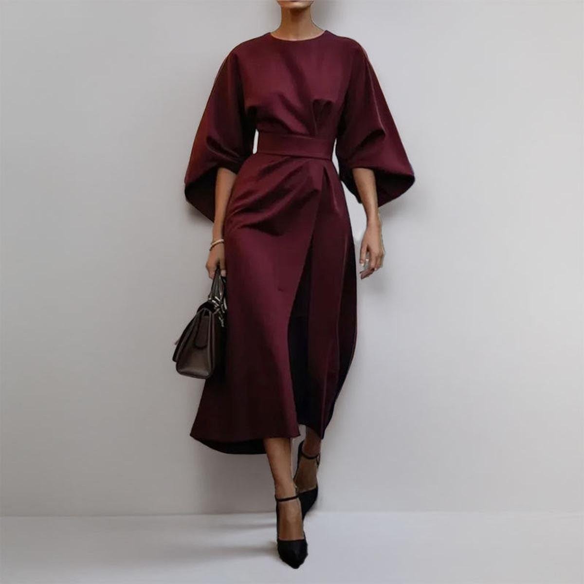 ELDRA | BATWING SLEEVE MAXI DRESS