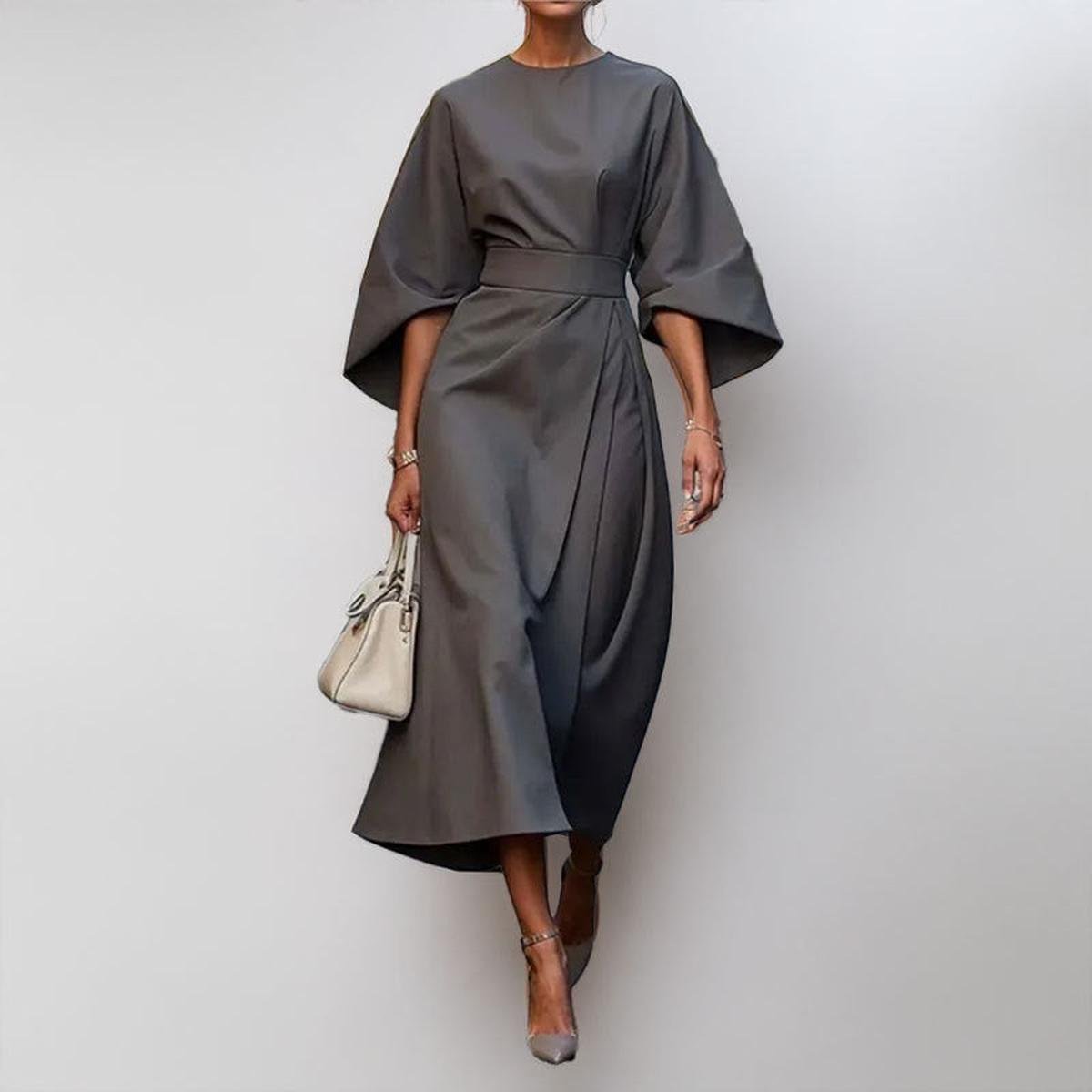 ELDRA | BATWING SLEEVE MAXI DRESS