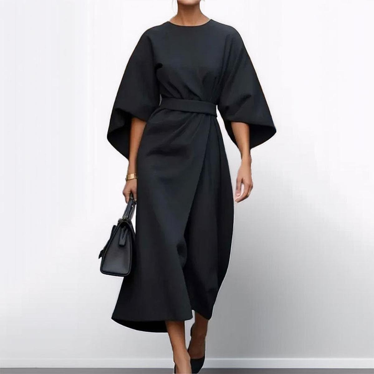 ELDRA | BATWING SLEEVE MAXI DRESS