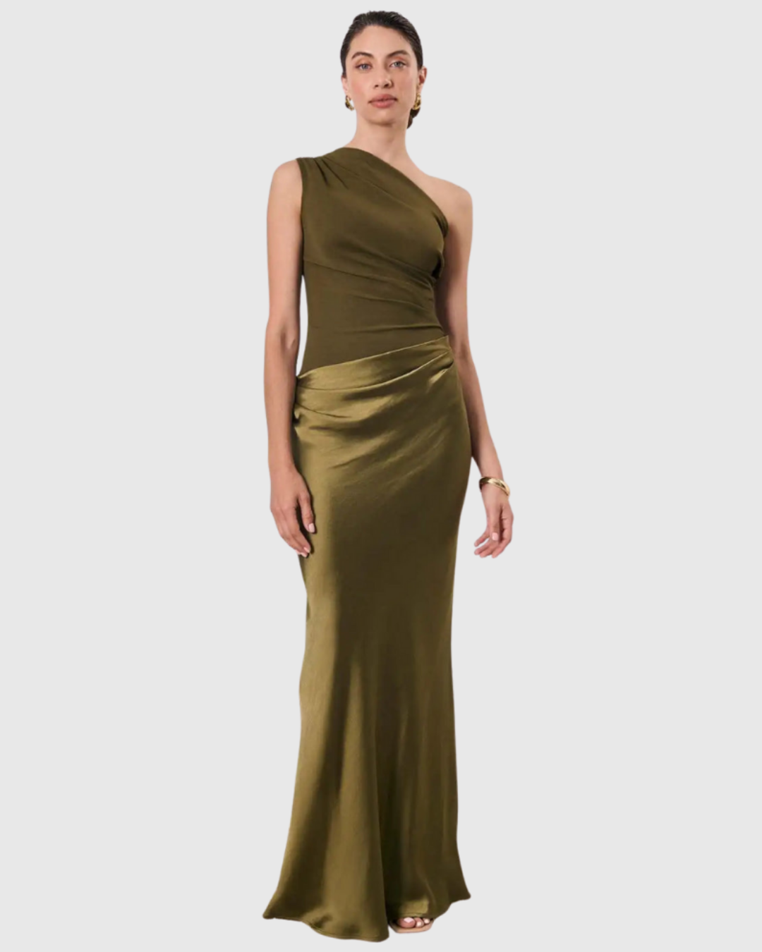 ALEIDA | ONE-SHOULDER MAXI DRESS