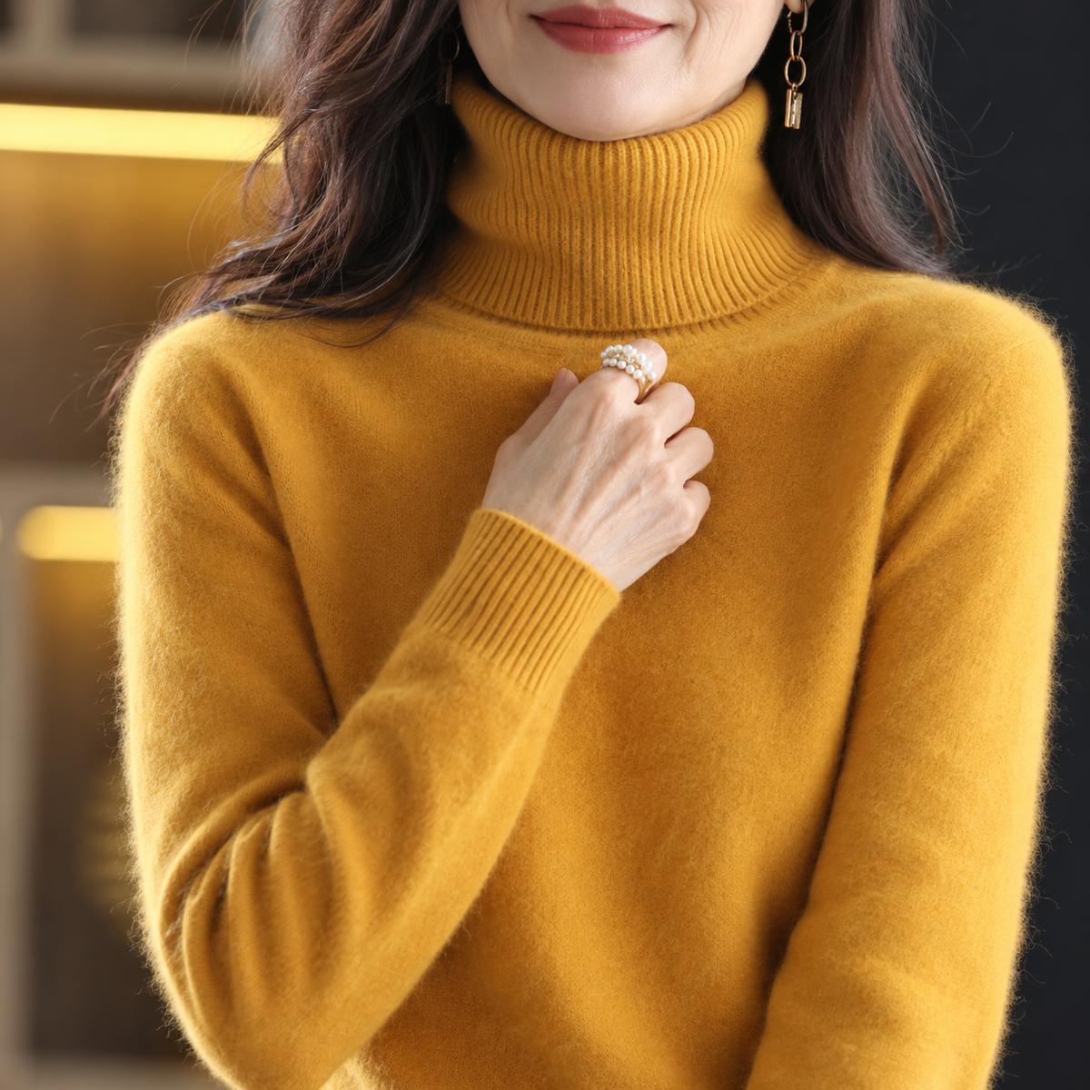 100% Cashmere Turtleneck Jumper