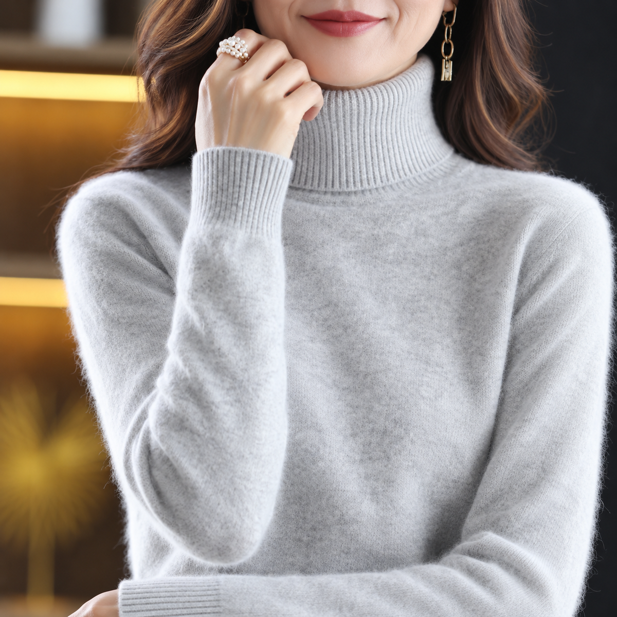 100% Cashmere Turtleneck Jumper