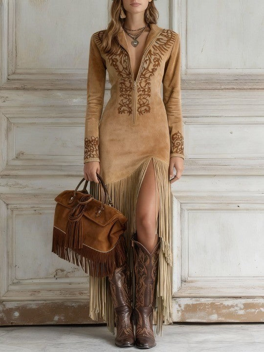 Beatrice | Western Fringe Dress