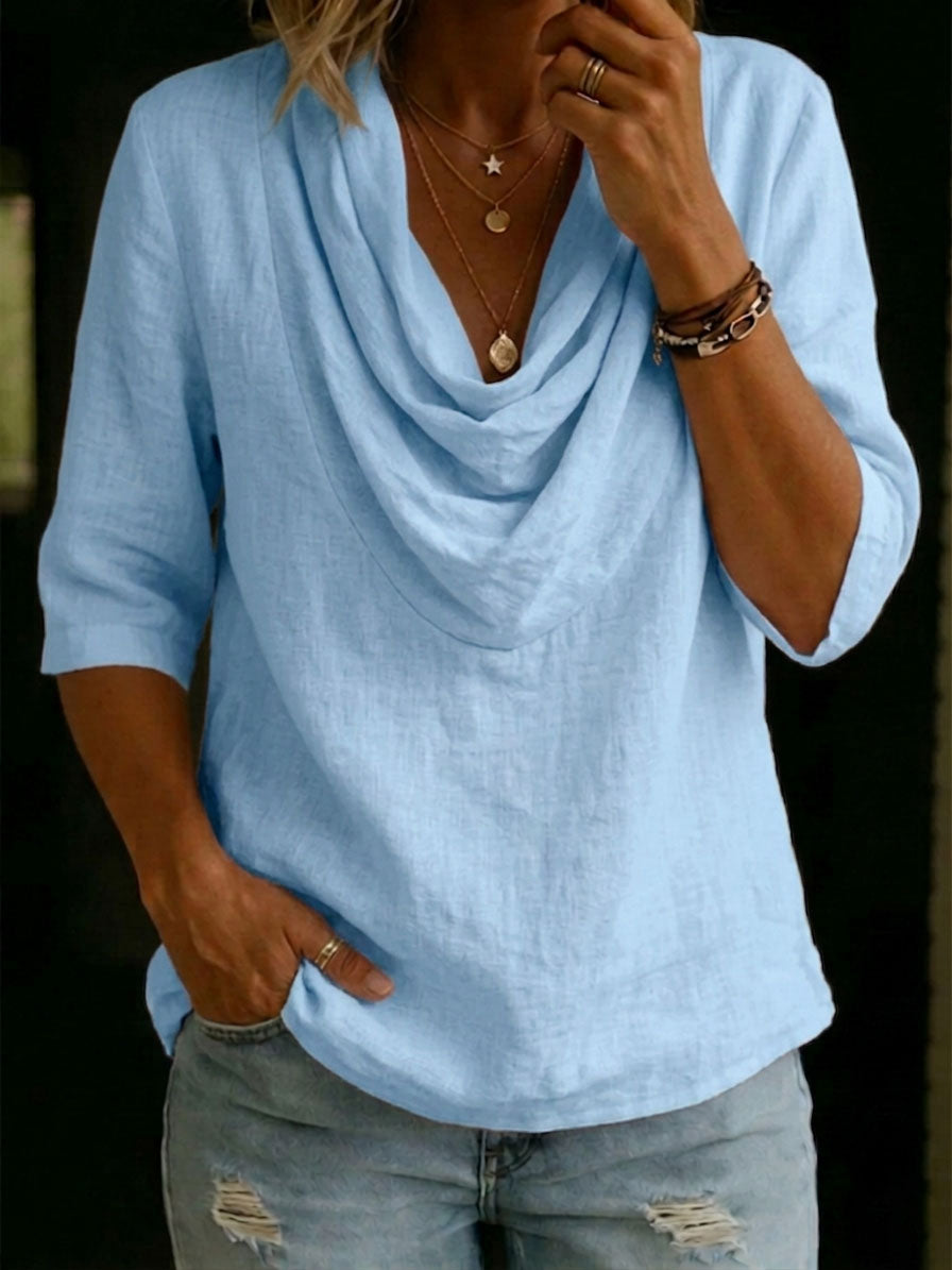 Salma™ | Solid Boat Neck Top
